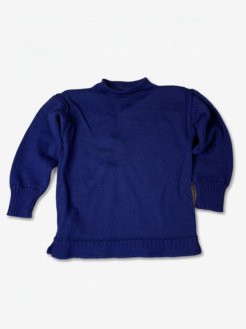 Vintage Guernsey Guernseys Pure British Wool Sweater Navy Blue Navy